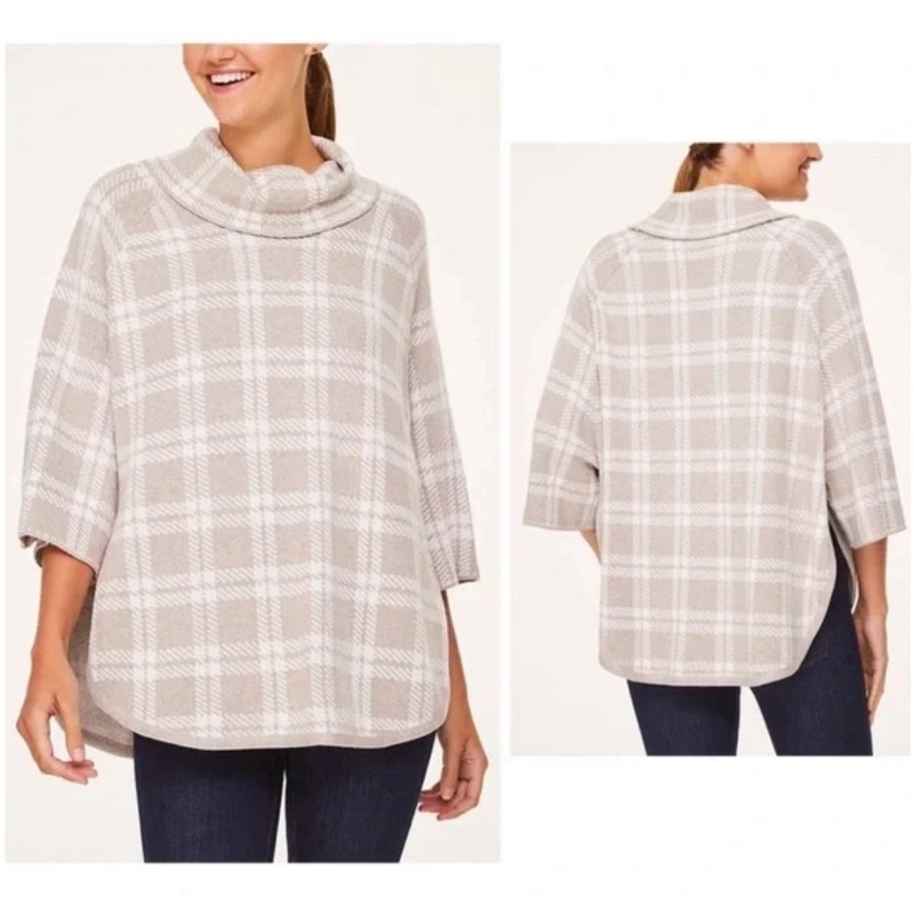 Loft plaid turtleneck sweater